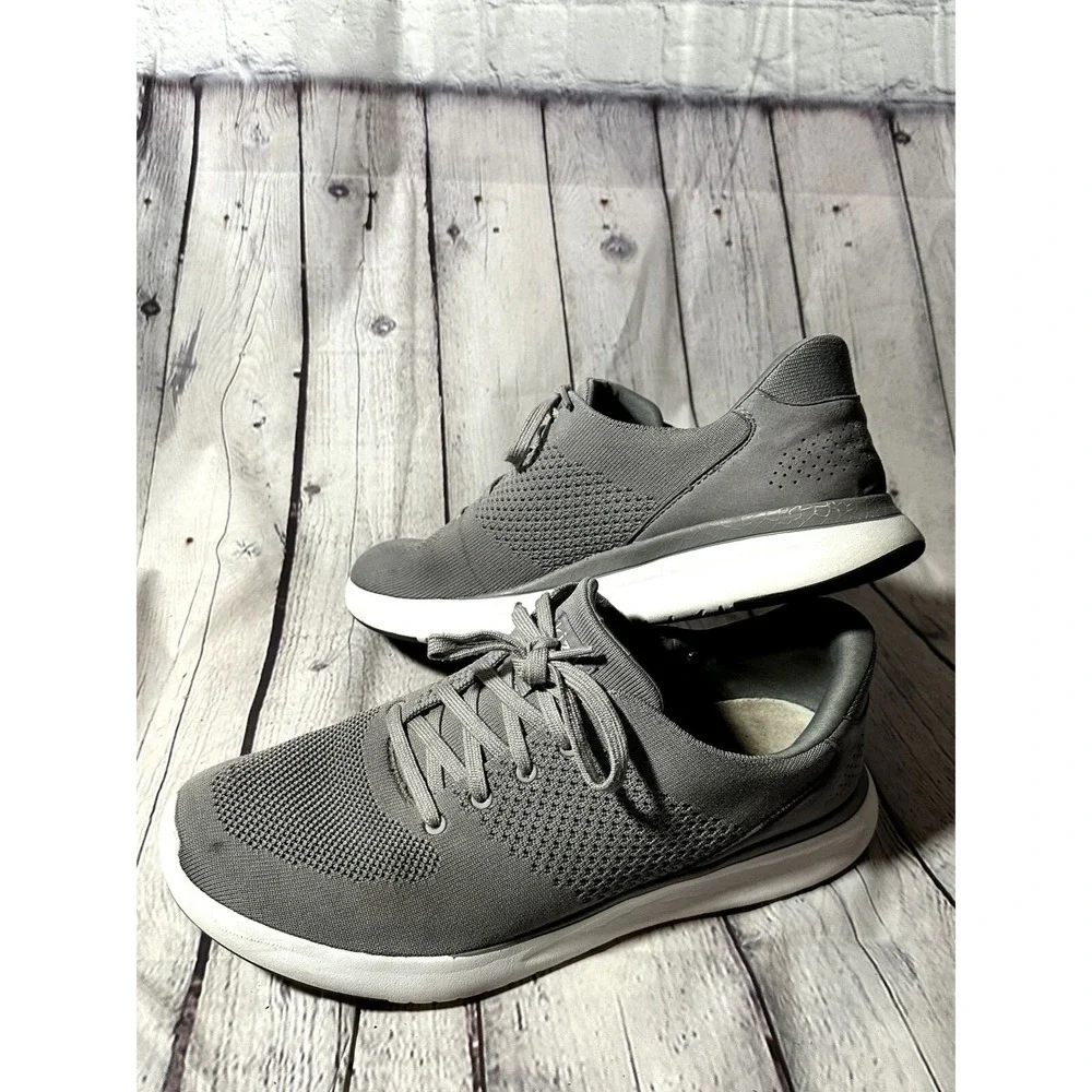 Kizik Lima Hands-Free Slip On Sneakers Mens 12 Storm Grey Knit G1FC DLMGY04-1D